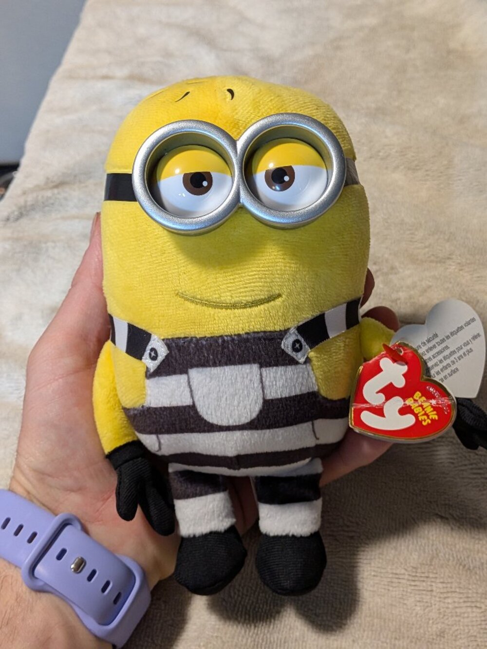 TY Beanie Babies Despicable Me Minion Jail Time Prison Plush w/ Tag Universal